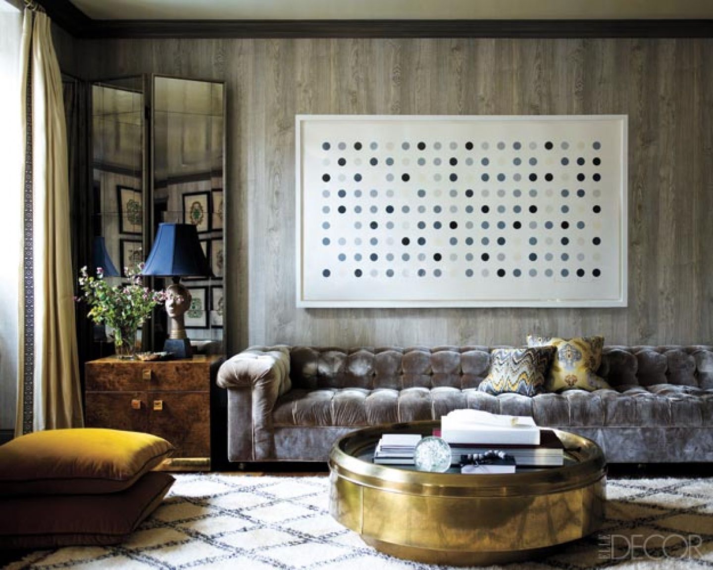 Brass Coffee Table Living Room - HD Wallpaper 