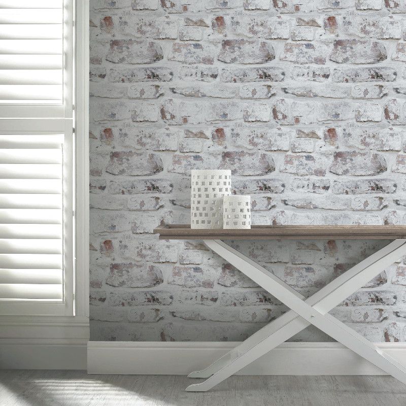 White And Grey Brick - HD Wallpaper 