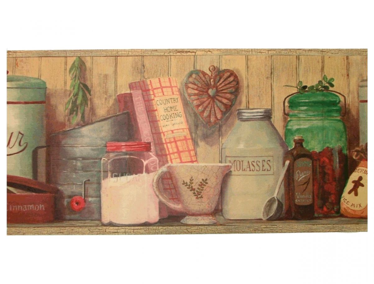 French Country Kitchen Wallpaper Borders Video And - Kitchen - HD Wallpaper 