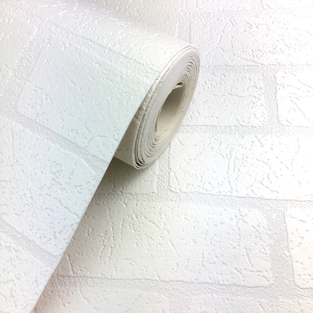 Belgravia Decor Paintable Brick Wallpaper - Satin - HD Wallpaper 