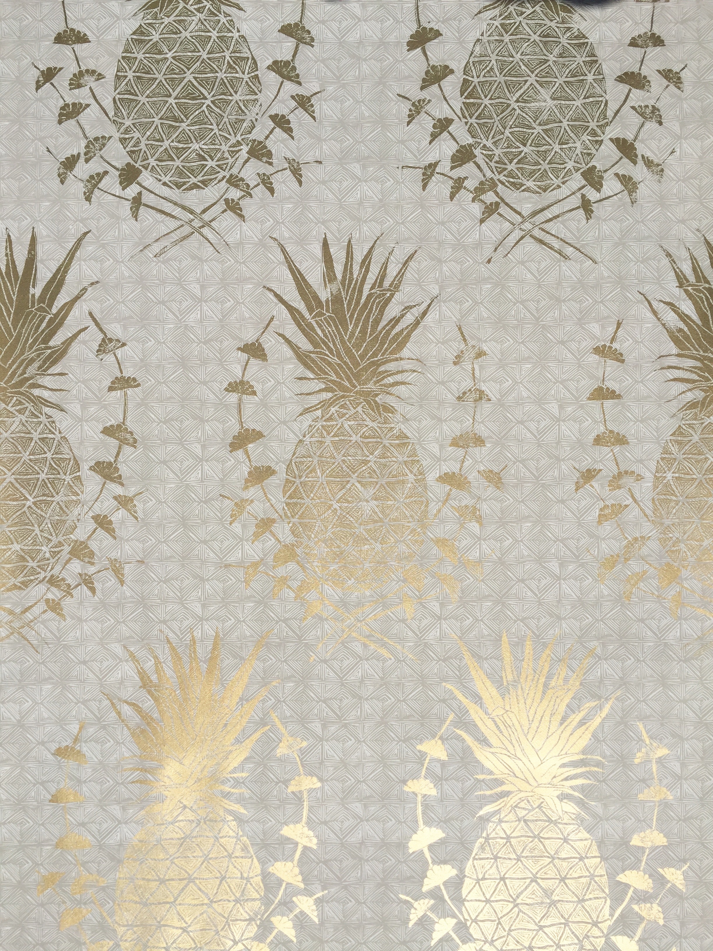 Gold Pineapples On Pink - HD Wallpaper 