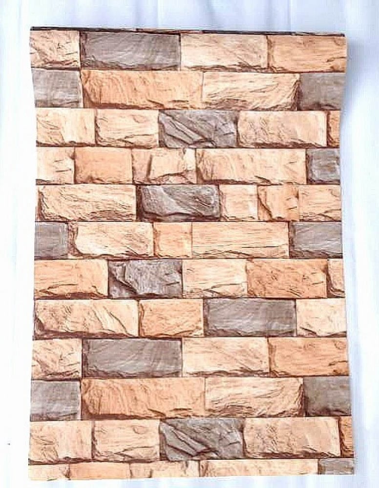 3d Pvc Cream Brick Wallpaper Dc17151 - Wallpaper - HD Wallpaper 