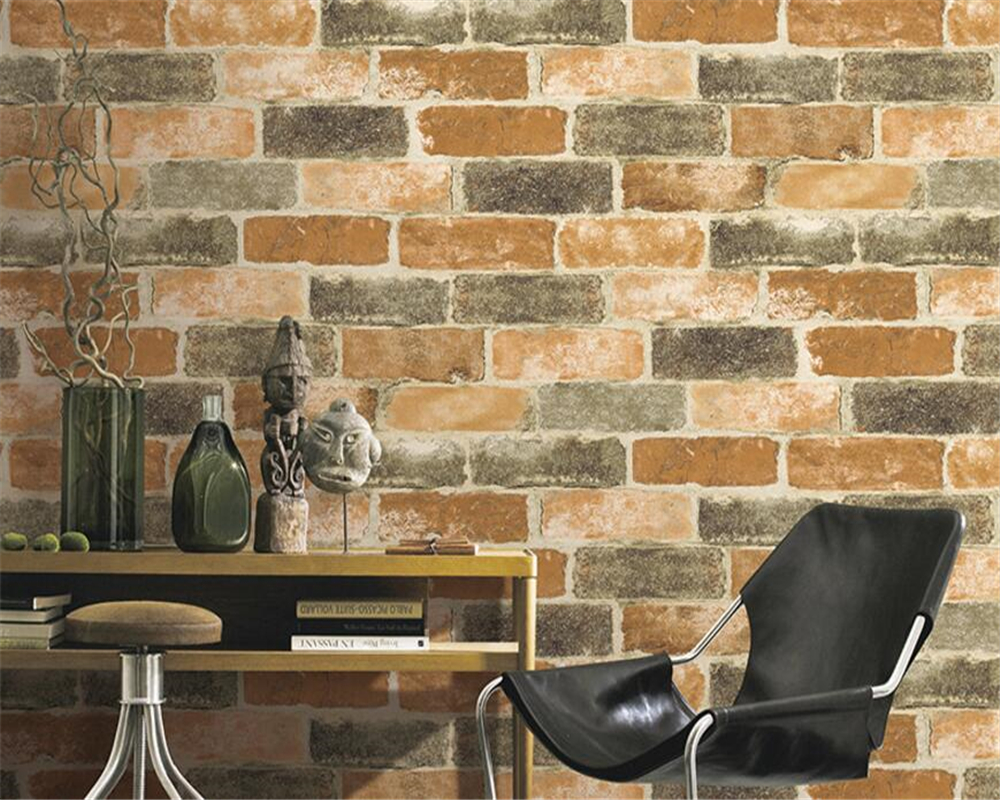 Beibehang European And American Style Wallpaper Bricks - Wall - HD Wallpaper 