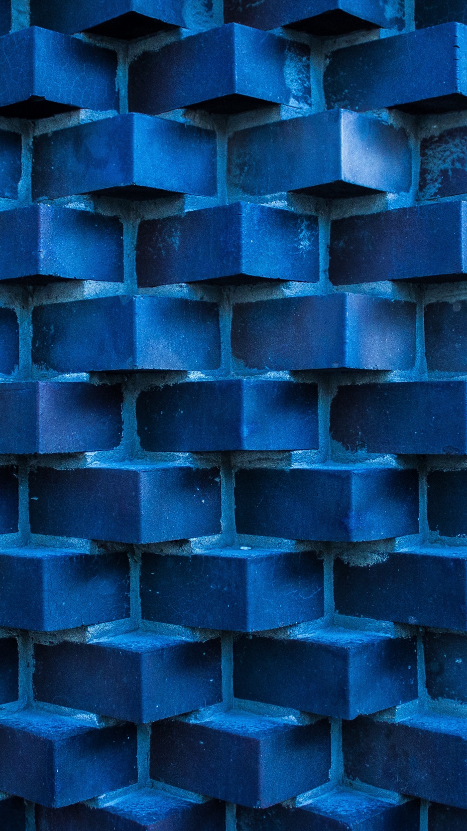 Wallpaper Wall, Bricks, Blue - Blue Brick Wall - HD Wallpaper 