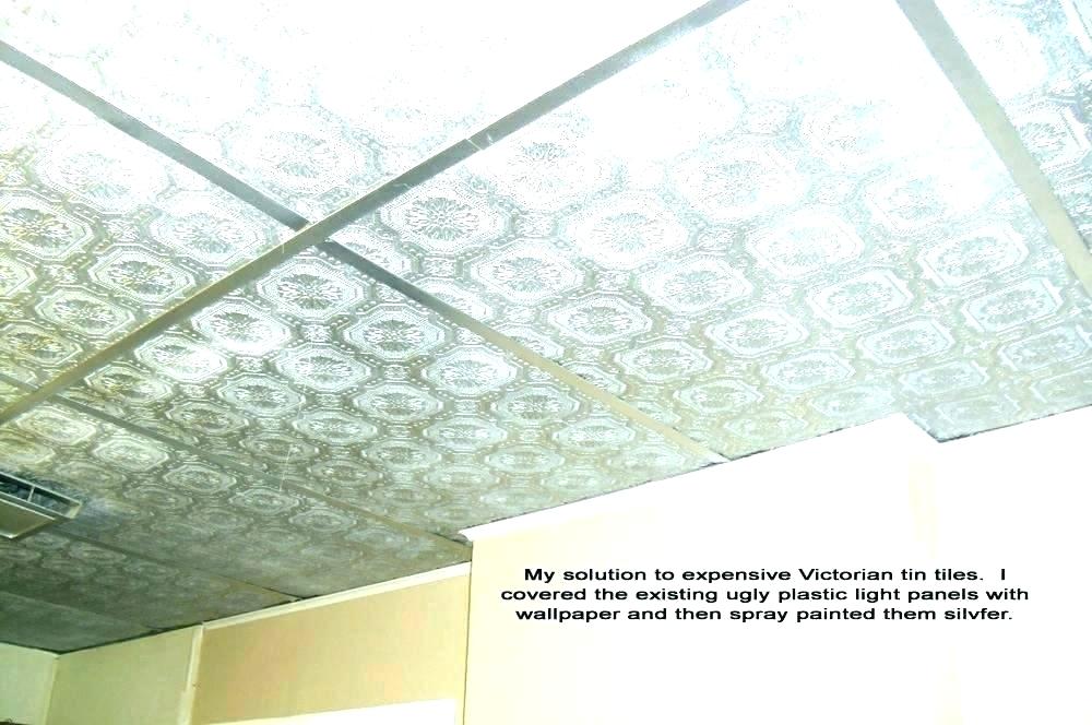 Cover Drop Ceiling Tile With Fabric - HD Wallpaper 