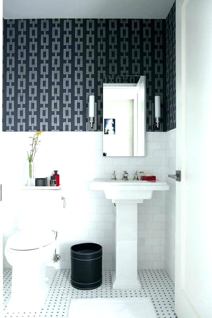 Blue Bathroom Wallpaper Wall Bathroom Tile Wallpaper - Bathroom - HD Wallpaper 