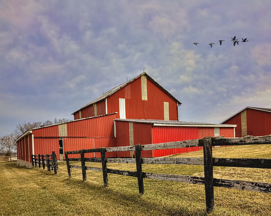 Barn, Rustic, Barns, Ohio, Digital Art, Rural, Scenic, - HD Wallpaper 