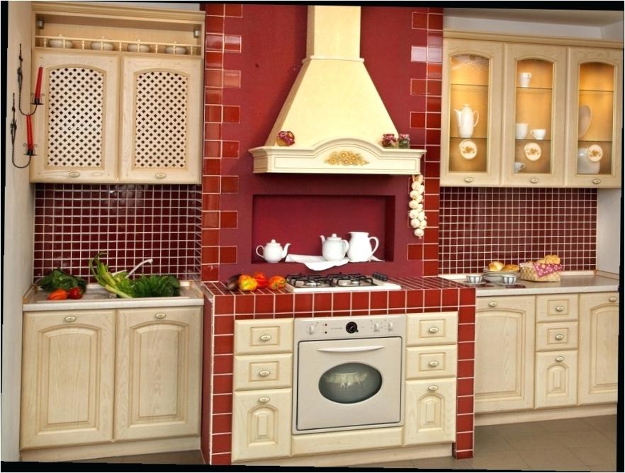 Kitchen Wallpaper Designs Kitchen Wallpaper Designs - Red Country Kitchen Backsplash - HD Wallpaper 