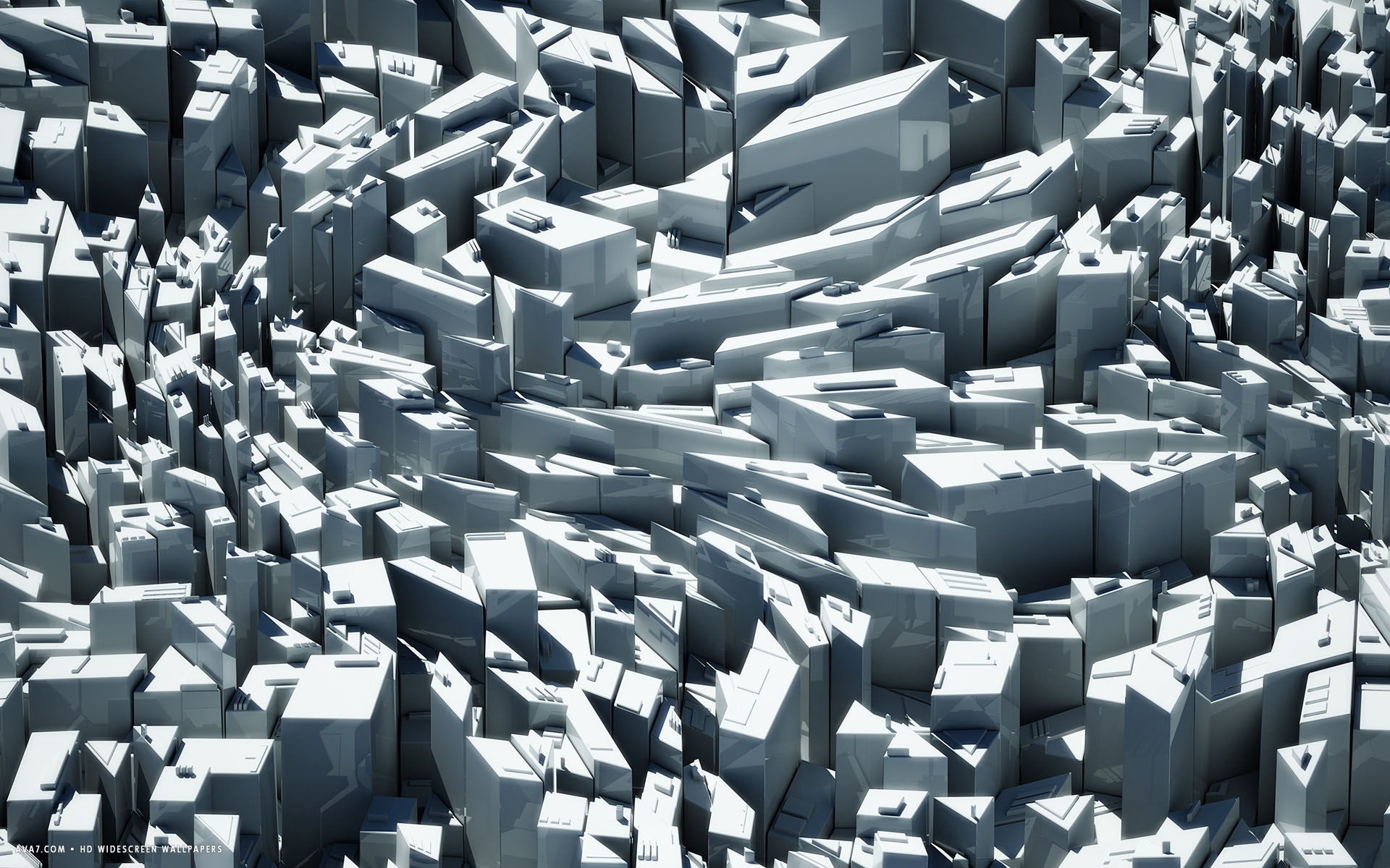 3d Random Blocks Abstract Grey Mess Buildings Hd Widescreen - 3d Blocks - HD Wallpaper 