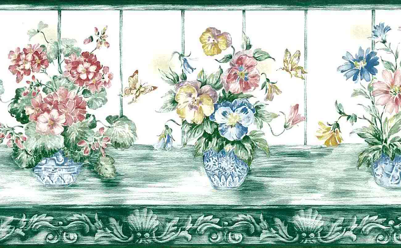Green Floral Vintage Wallpaper - Bouquet - HD Wallpaper 