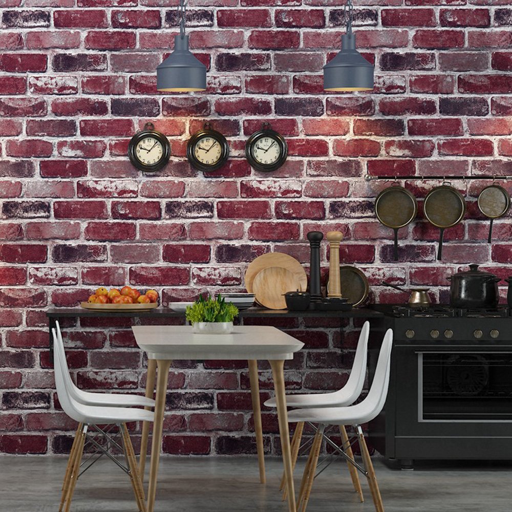 Red Brick Living Room - HD Wallpaper 