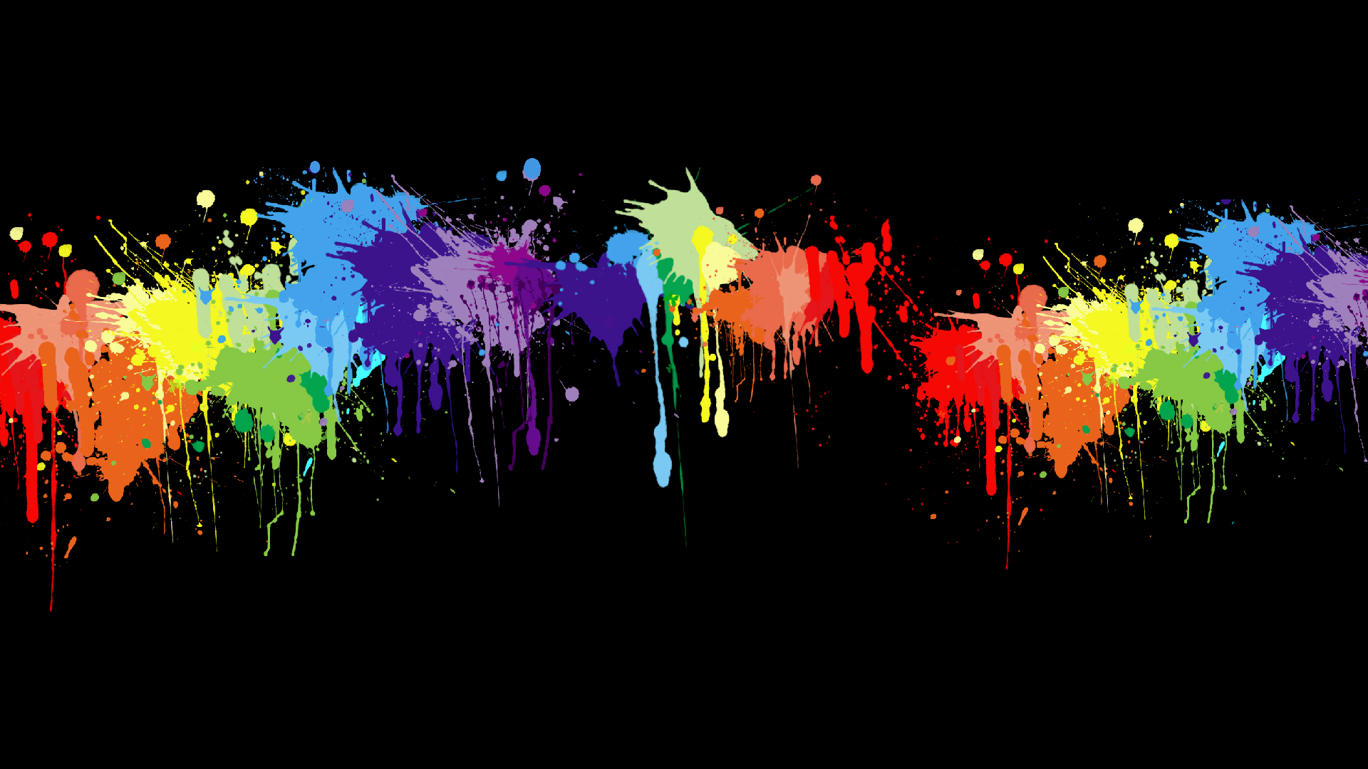 Neon Paint Splatters Background - HD Wallpaper 