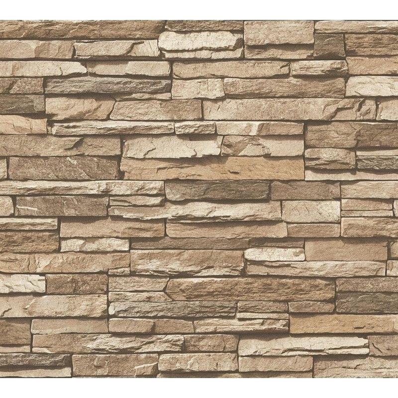 Stone Brick Wallpaper Pines Wood L X W Roll Pvc - HD Wallpaper 