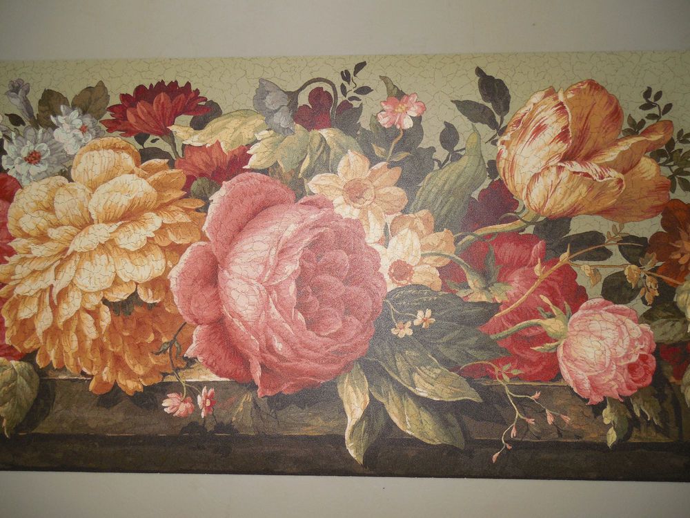 Burgundy Floral Border Paper - HD Wallpaper 