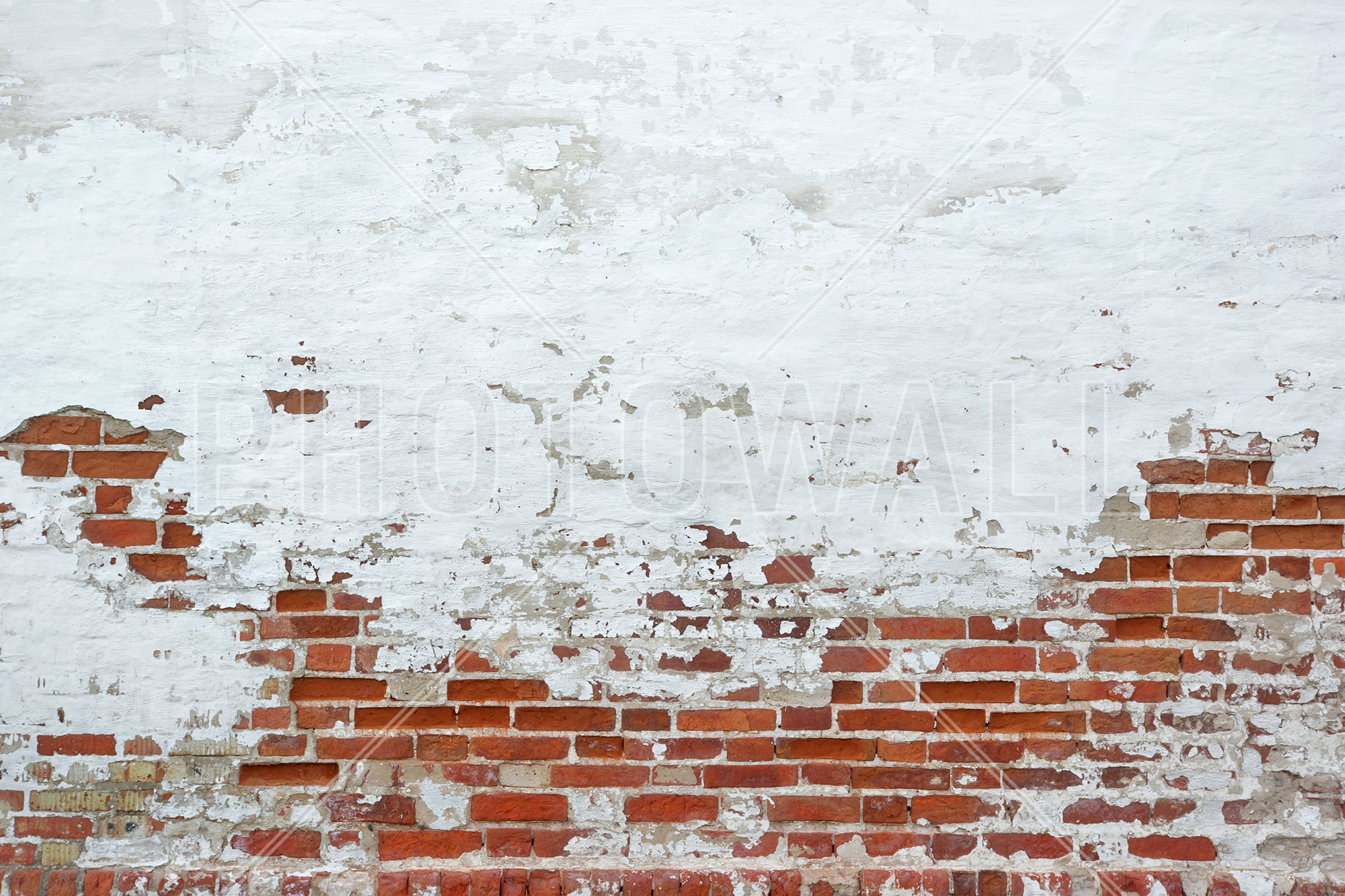 Sprinkled White Plaster On Red Brick Wall - Brick Wall With Plaster - HD Wallpaper 