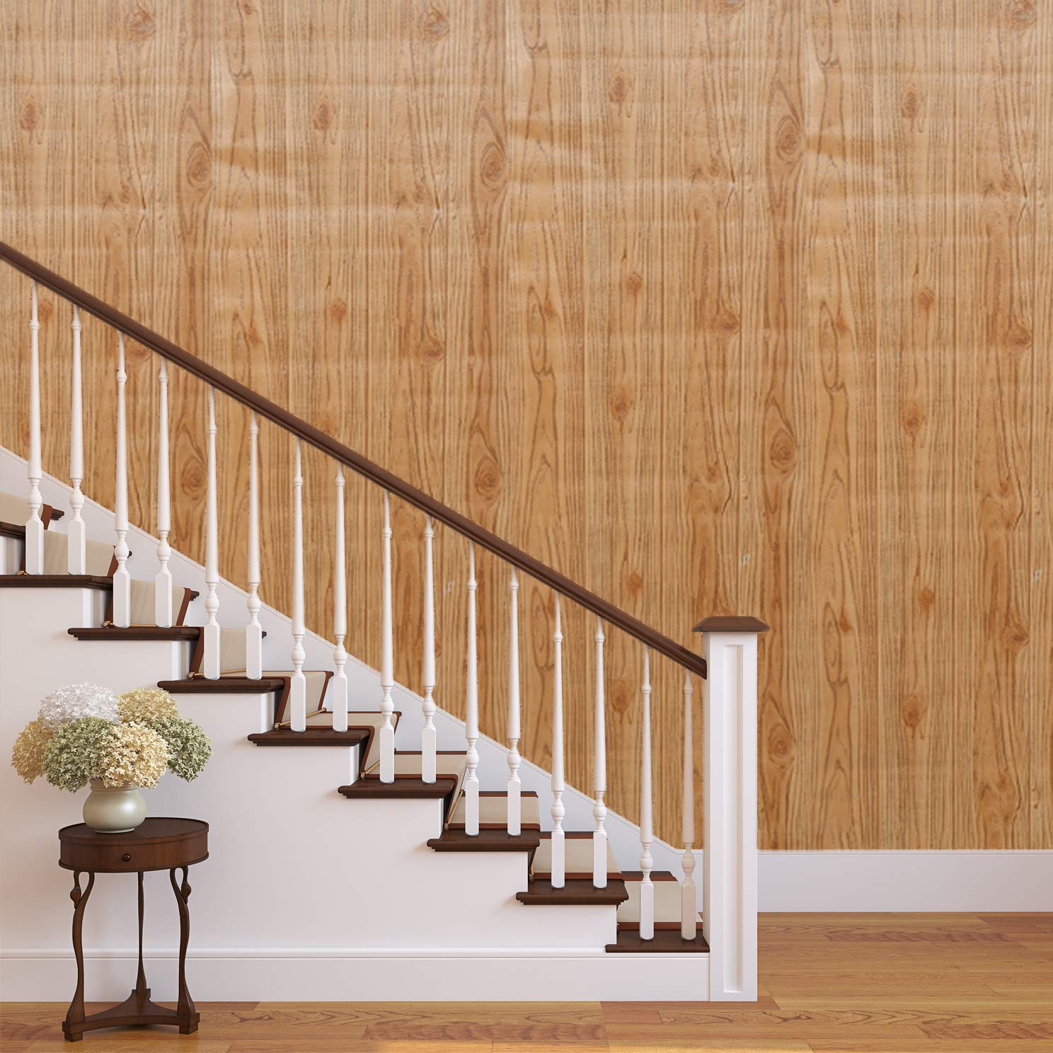 Konark Designer Wallpapers Vinyl Wooden Finish Pattern - Ivory Colour - HD Wallpaper 