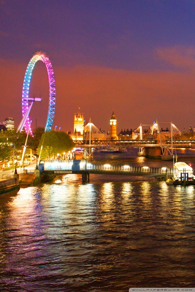 London Eye - 640x960 Wallpaper 