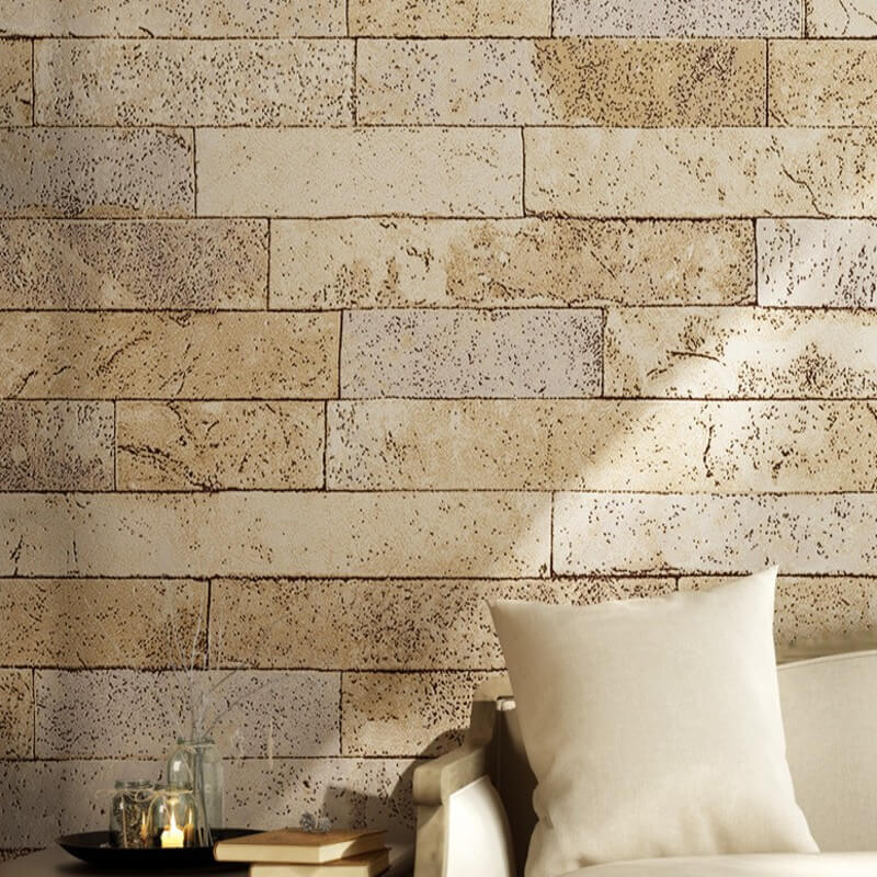 Tapiz Ladrillo Beige 3d - HD Wallpaper 