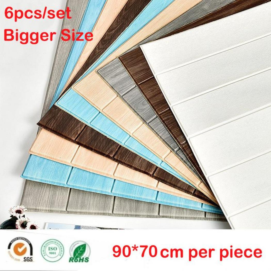 Compare 6pcs / Set 90x70cm Pe Foam Brick 3d Wall Stickers - Wall Decal - HD Wallpaper 