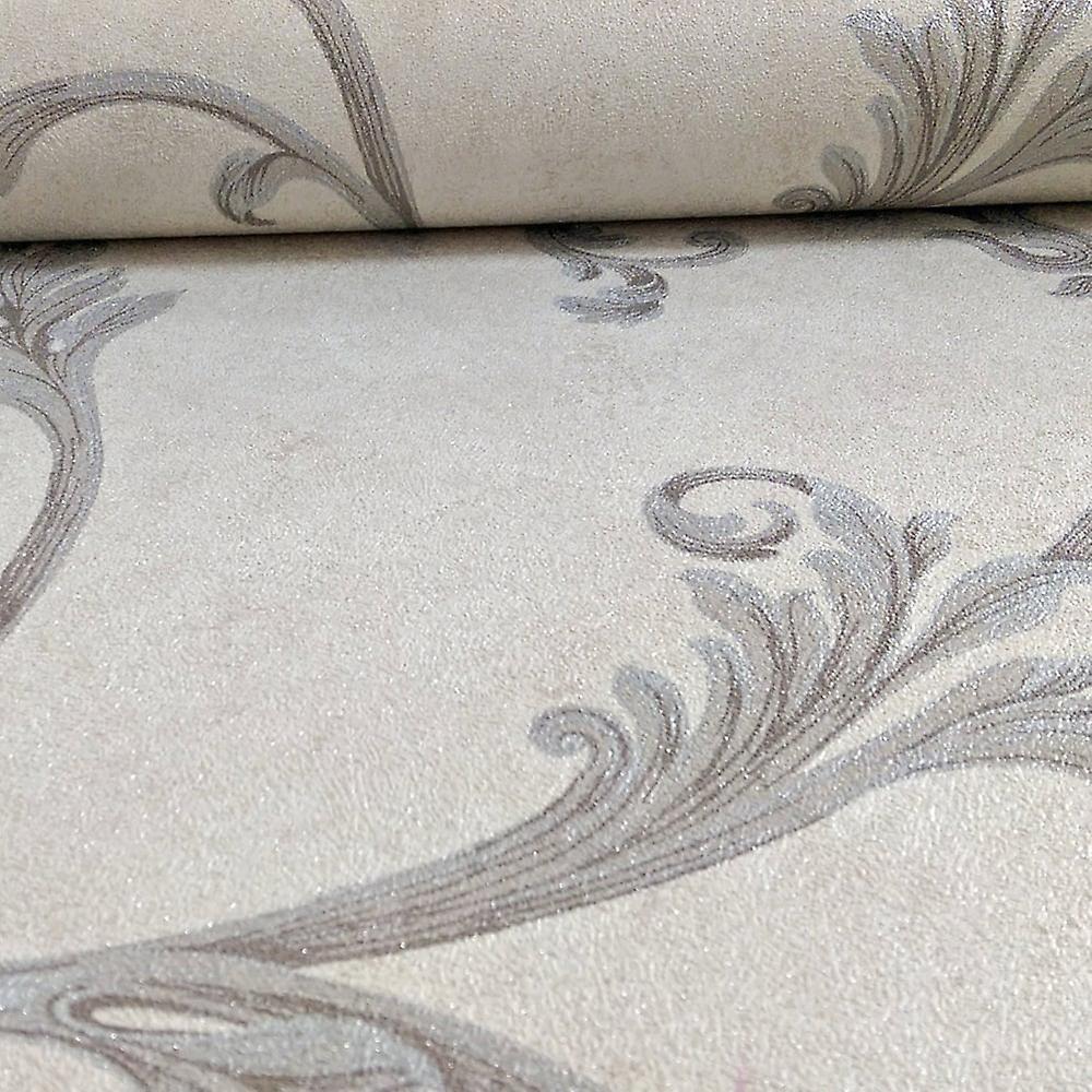 Debona Crystal Acanthus Leaf Pattern Glitter Motif Wallpaper