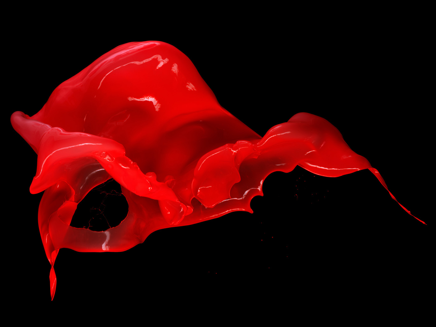 Paint Splash - Fiery Red - HD Wallpaper 