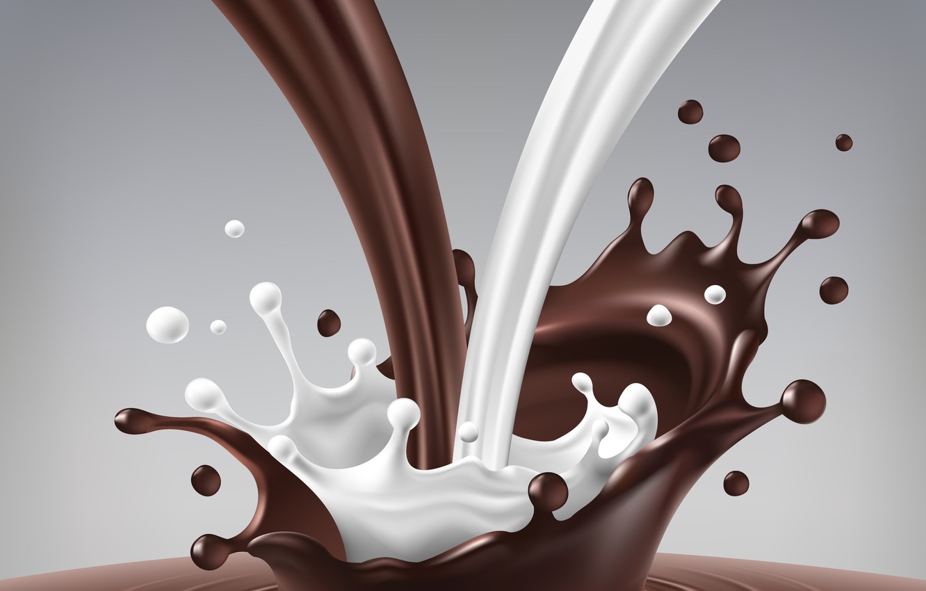 Photo Wallpaper Squirt, Chocolate, Splash, Milk - Milk Chocolate Splash - HD Wallpaper 
