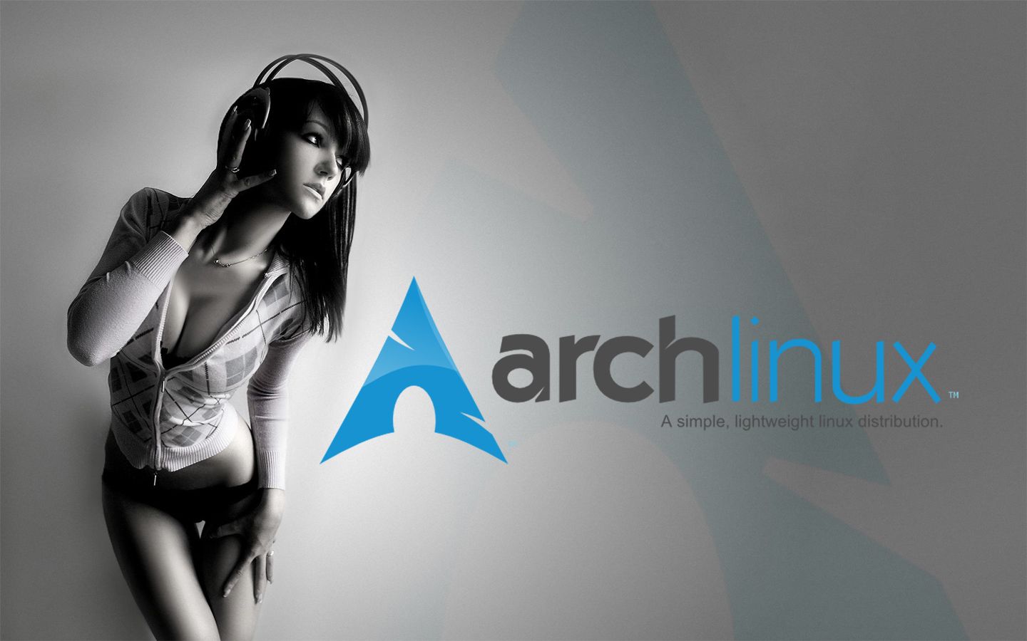 Arch Linux Wallpaper Girl - HD Wallpaper 