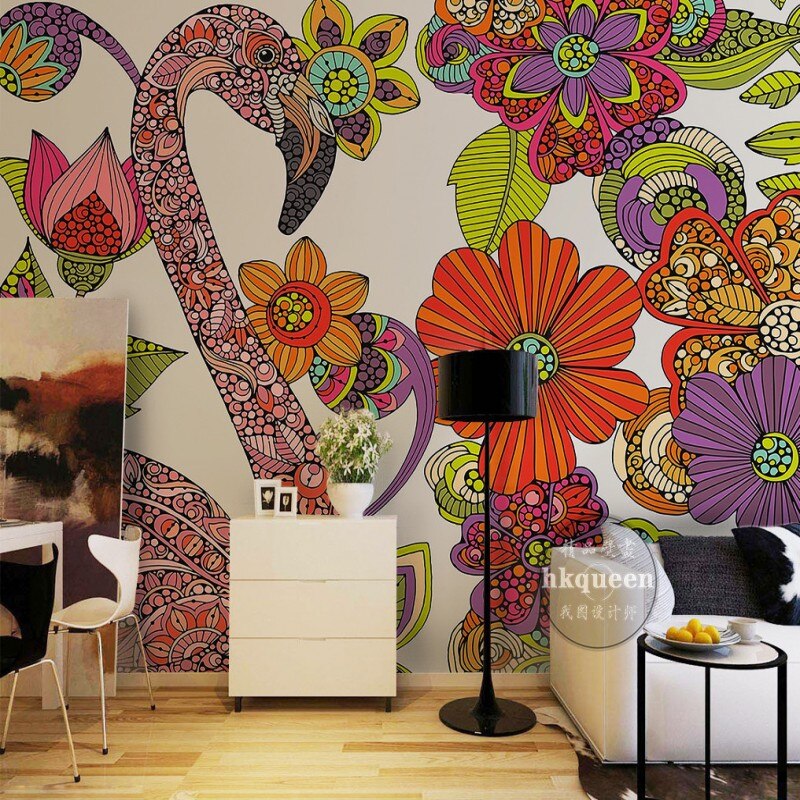 Hand Painted Wall Mural - HD Wallpaper 