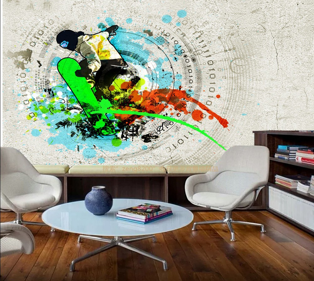 Skateboarding Mural - HD Wallpaper 