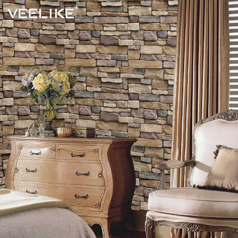 Pvc Vintage Brick Waterproof Self Adhesive Wallpaper - Brick Wallpaper Backsplash - HD Wallpaper 