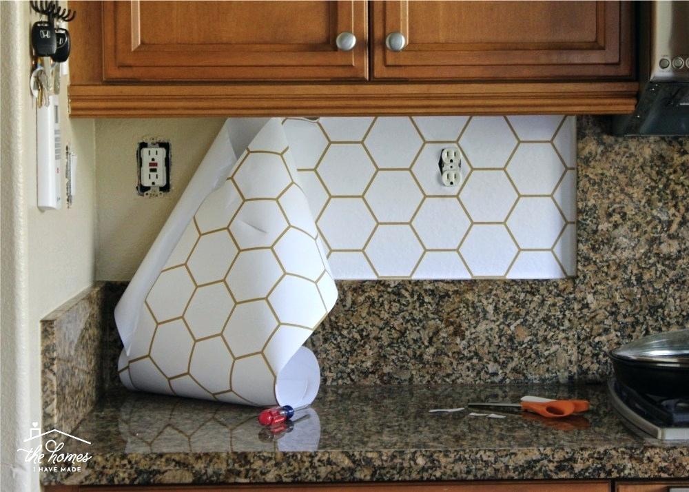 Kitchen Wallpaper Backsplash Adding Pattern To Your - Over Tiles In Kitchen - HD Wallpaper 