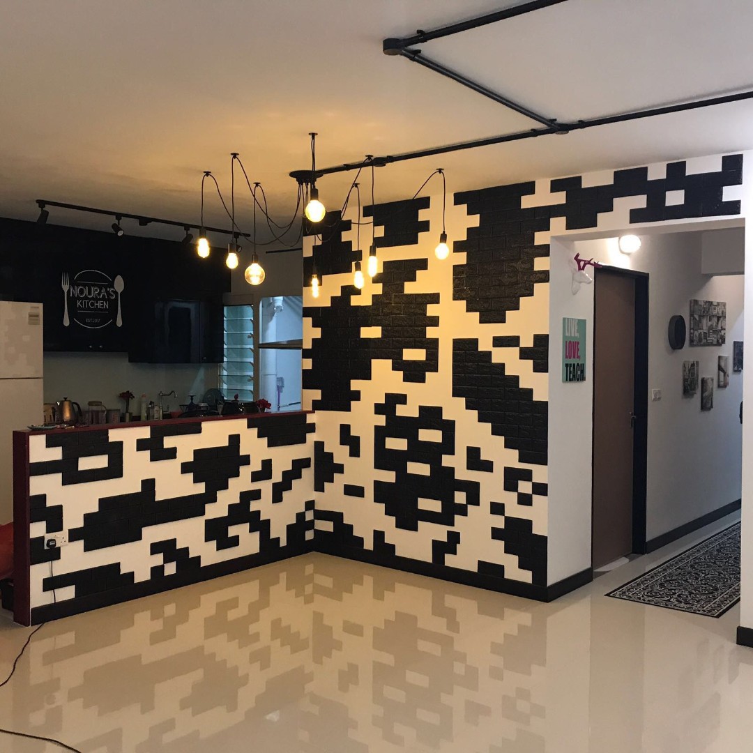 3d Foam Brick Design - HD Wallpaper 