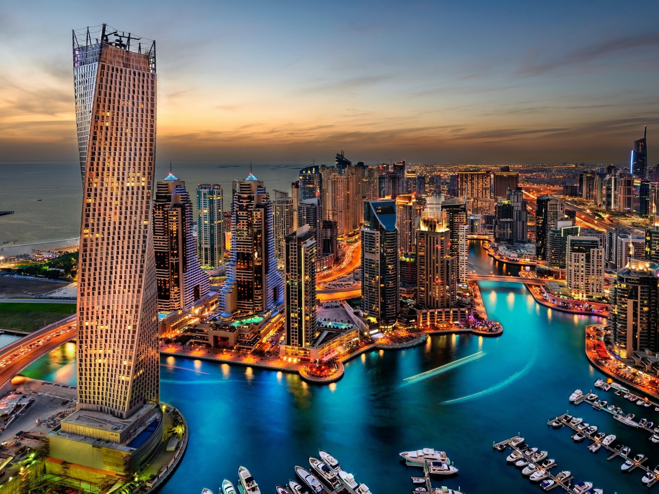 Dubai Marina Wallpaper Hd - HD Wallpaper 