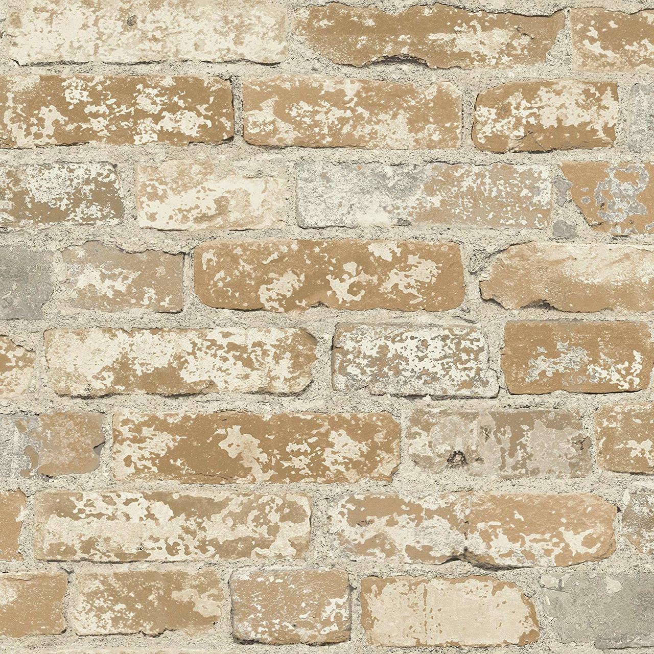 Peel And Stick Brown Brick - HD Wallpaper 