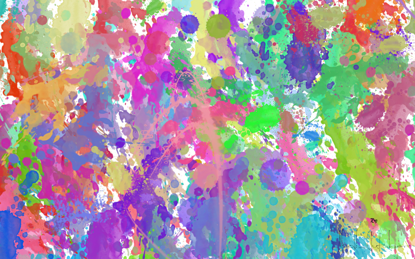 Chris Hemsworth Muscle - Paint Splatter Desktop Background - HD Wallpaper 