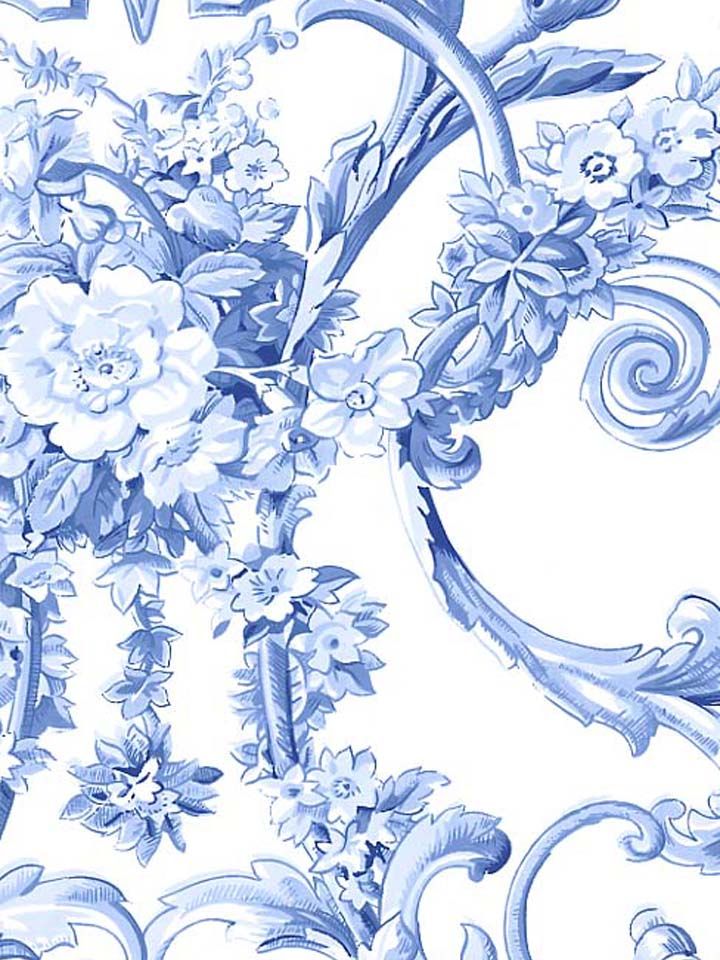 Blue China Pattern - HD Wallpaper 