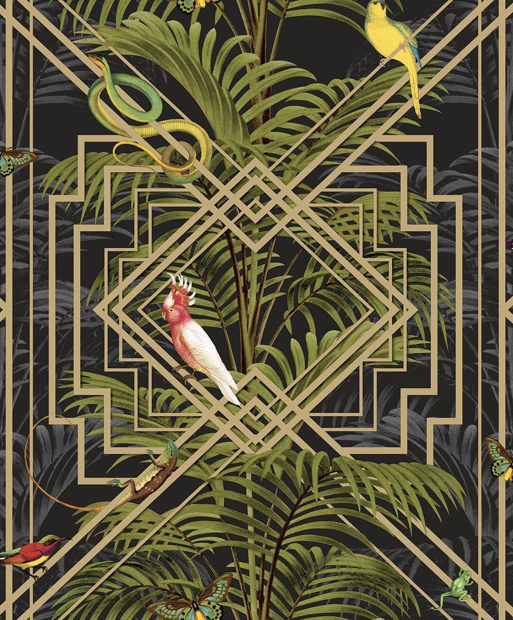 Art Deco Wallpaper Birds - HD Wallpaper 