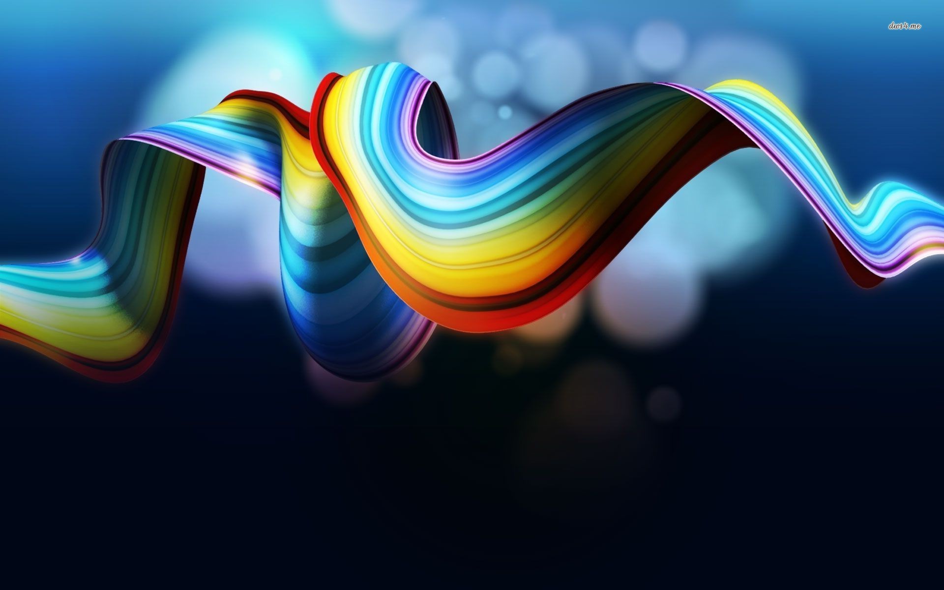 Swirled Colored Ribbon - HD Wallpaper 