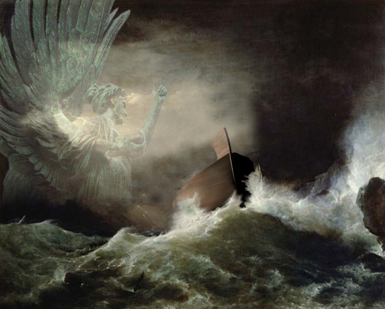 Famous Ship In Storm Painting - HD Wallpaper 