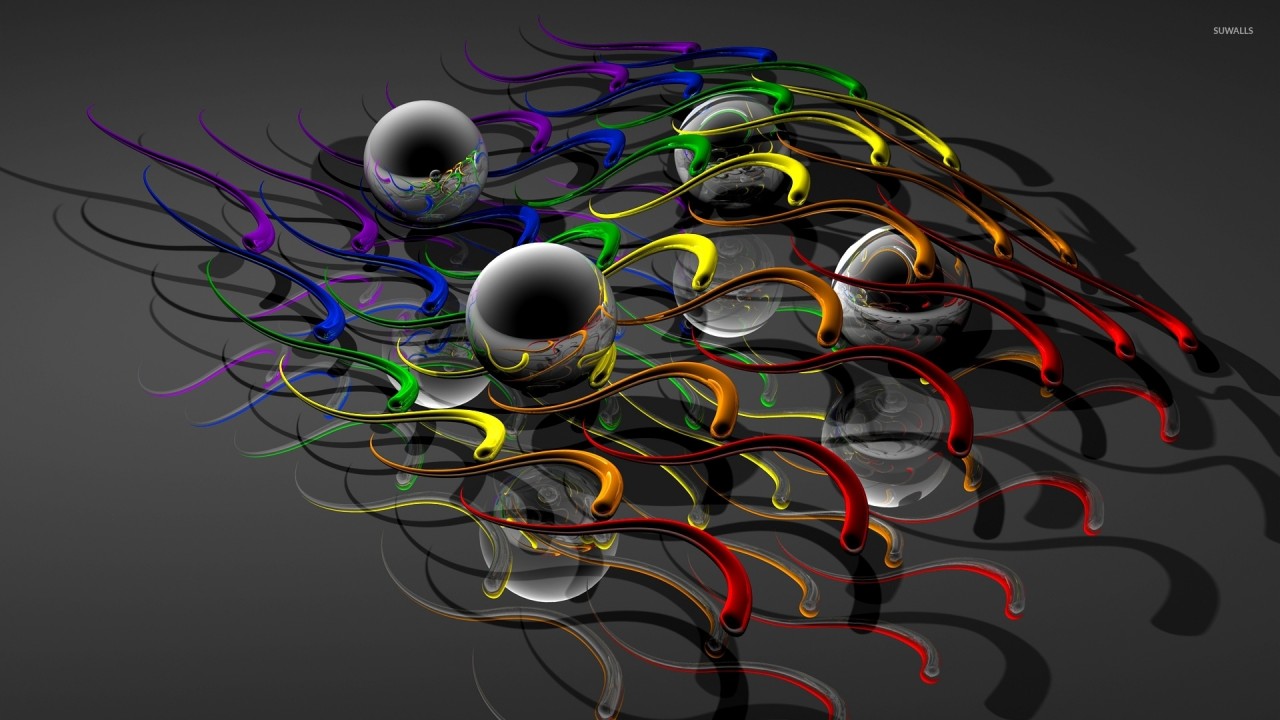 Balls & Colorful Paint Splash Wallpapers - Paint Splash 3d - HD Wallpaper 