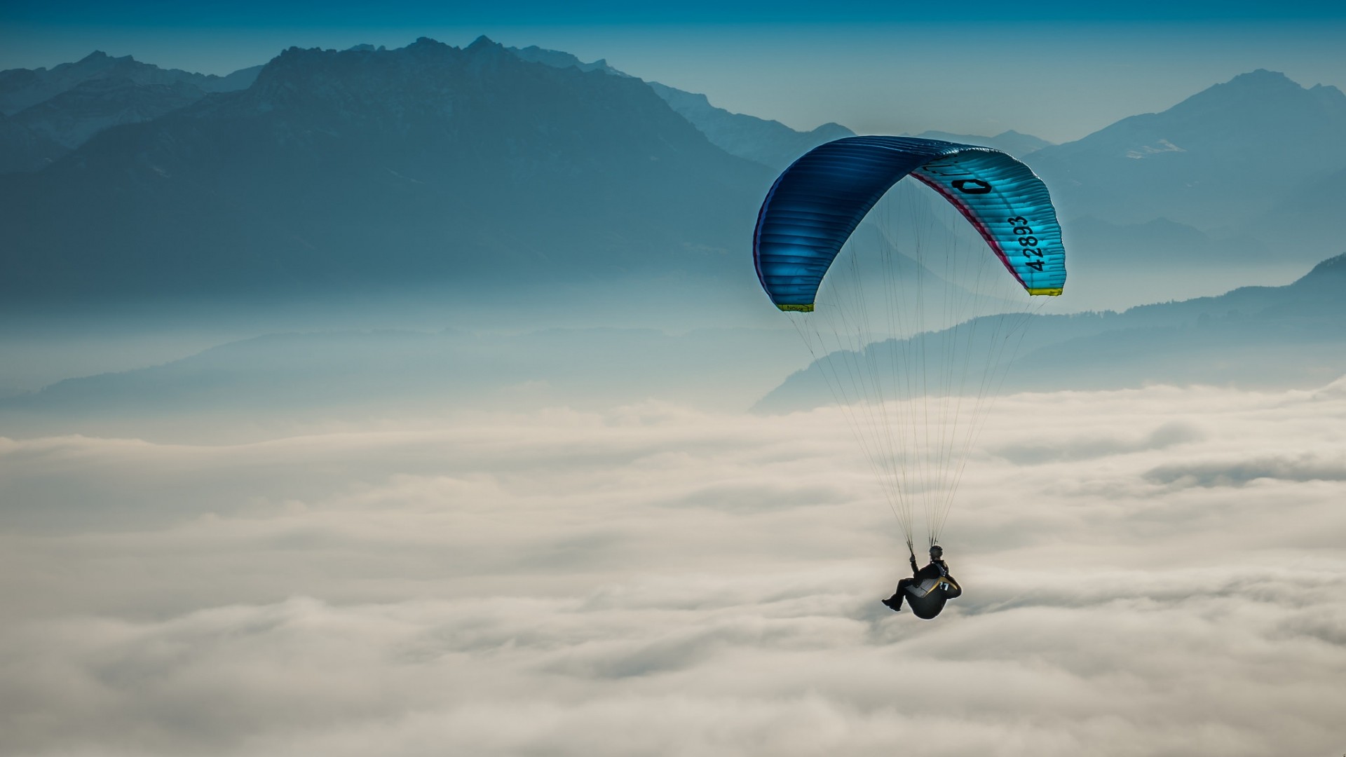 Paragliding Sky Slouds Hd Wallpaper [1920x1080] Need - Paragliding Wallpaper Hd - HD Wallpaper 