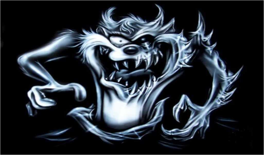 Taz High Resolution Wallpaper Download, Jesus Haswell - Looney Tunes Evil Tasmanian Devil - HD Wallpaper 