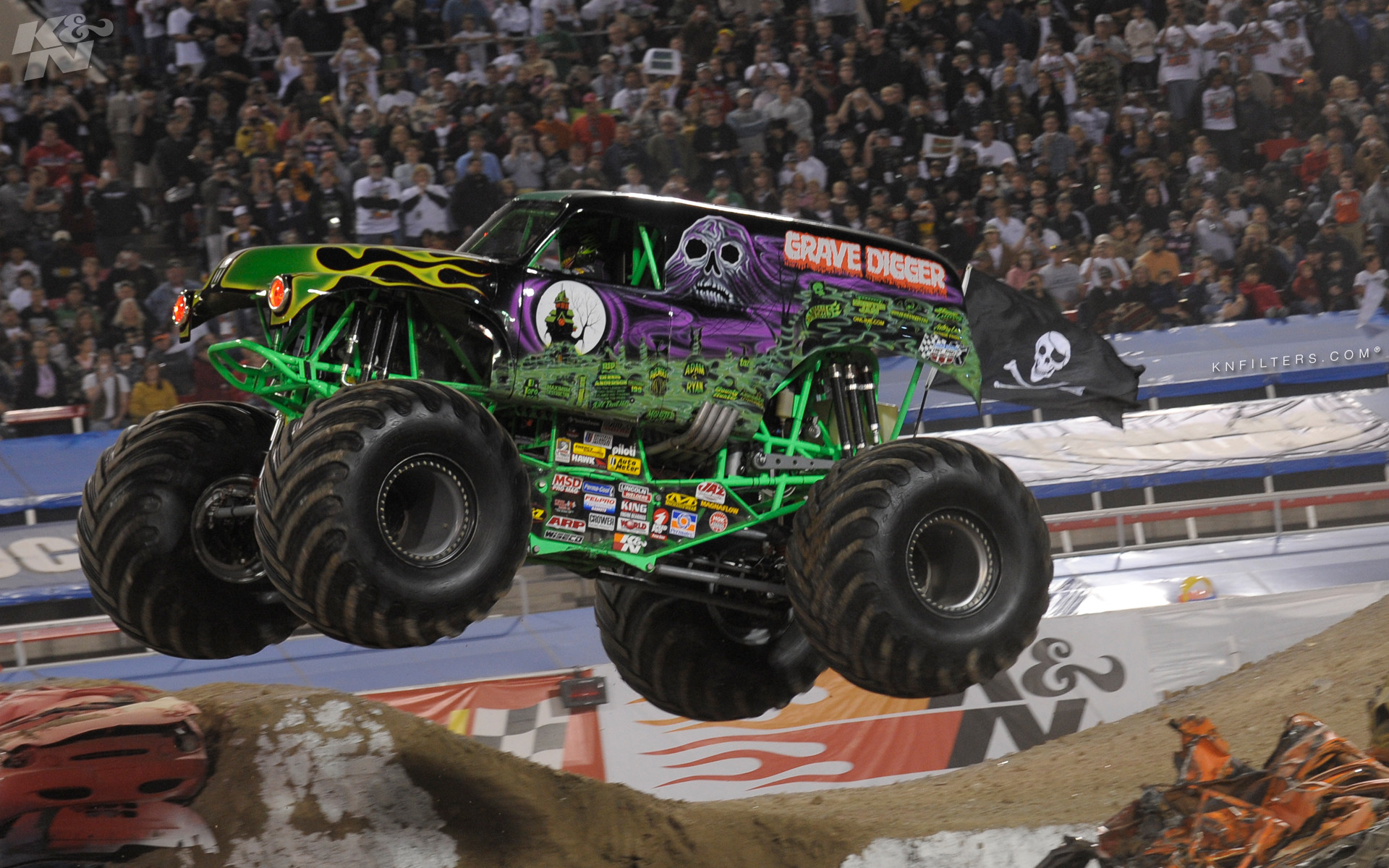 Grave Digger Monster Truck Race Racing Monster Truck - De Monster Truck Grave Digger - HD Wallpaper 