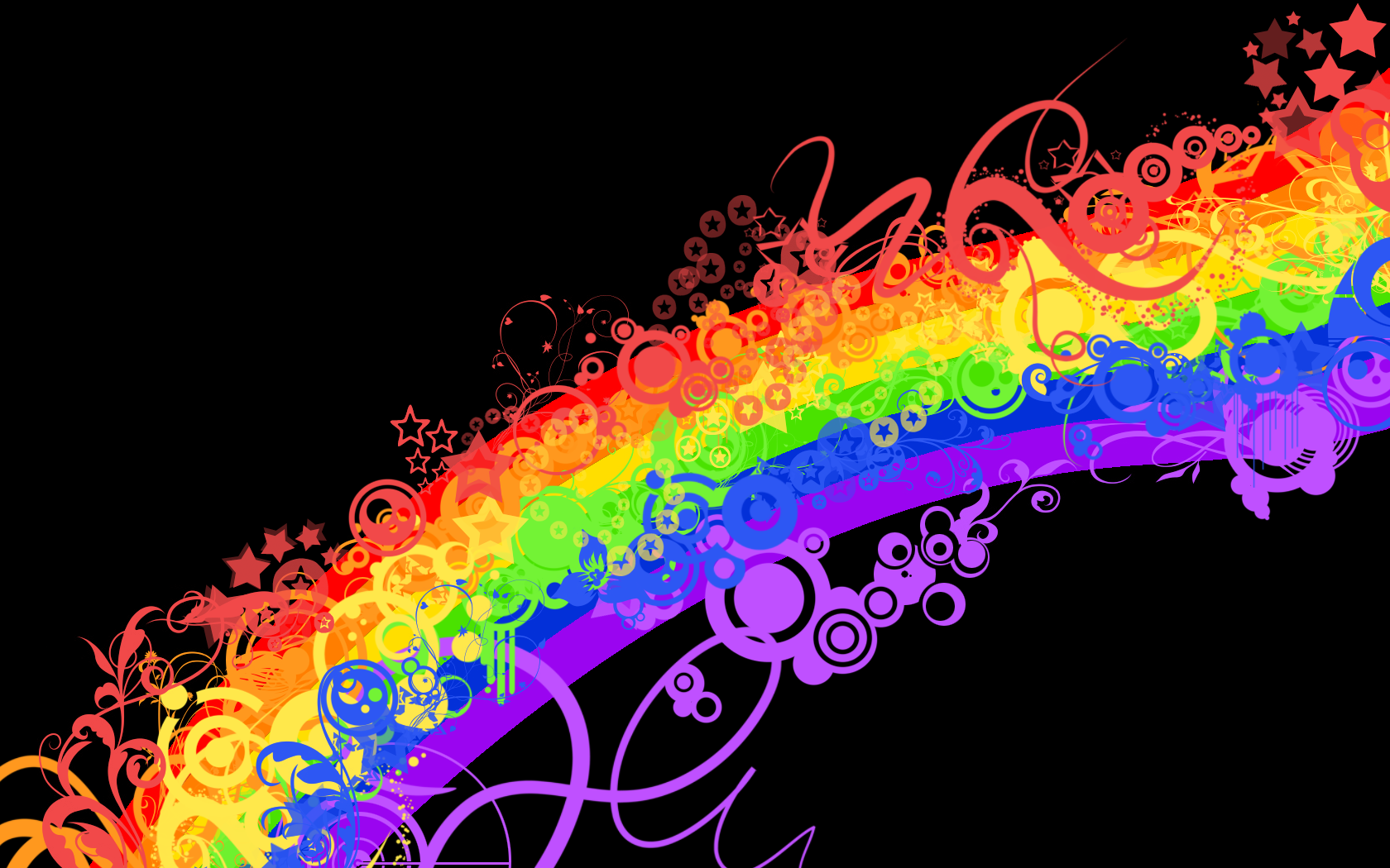 Colorful Laptop Wallpaper Rainbow - HD Wallpaper 