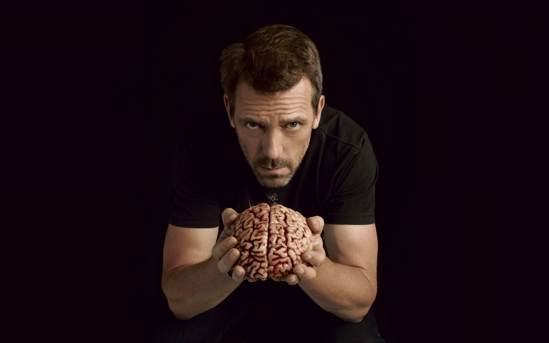 Tv Series One Man Dark Adult - Dr House With A Brain - HD Wallpaper 