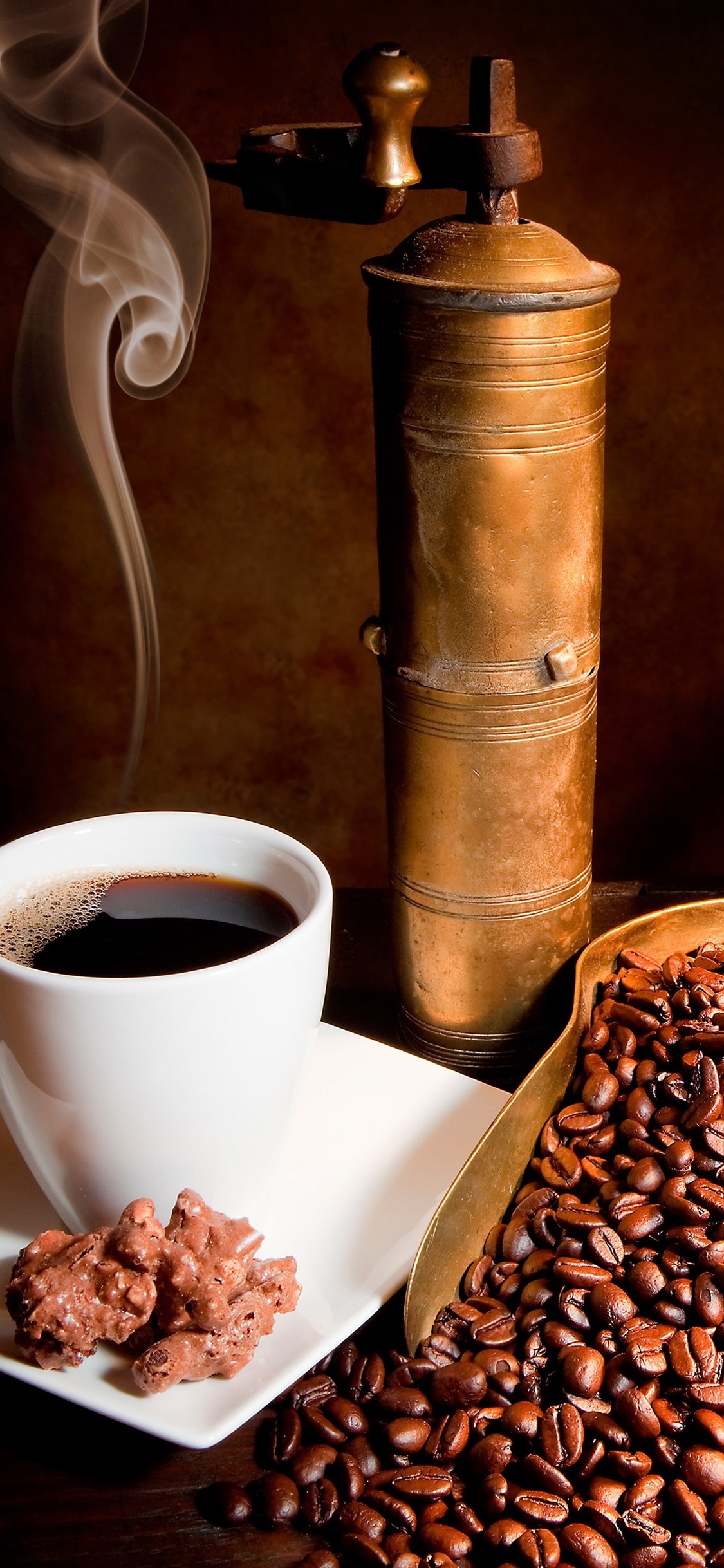 Iphone Wallpaper Coffee Beans, Cup, Coffee, Books Iphone