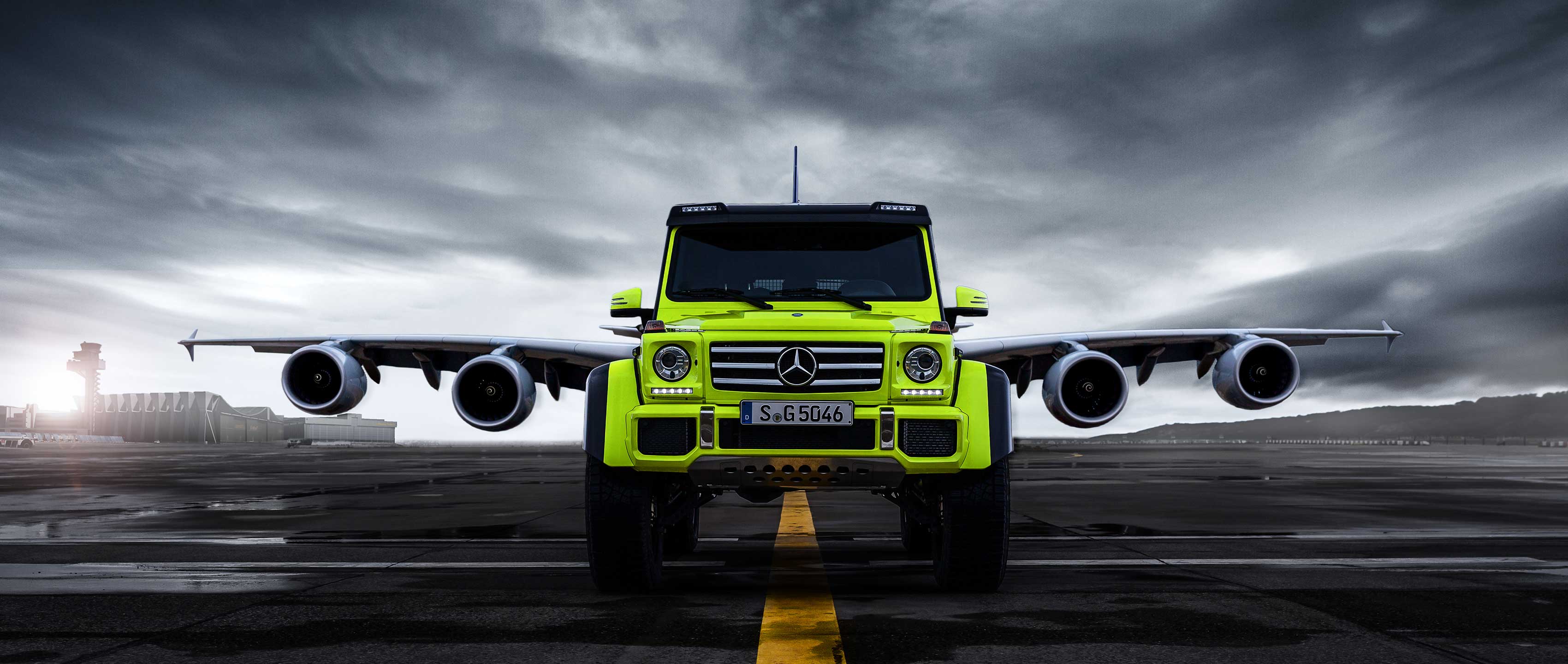 The Mercedes-benz G 500 4x4² At The Frankfurt Airport - Mercedes Benz - HD Wallpaper 