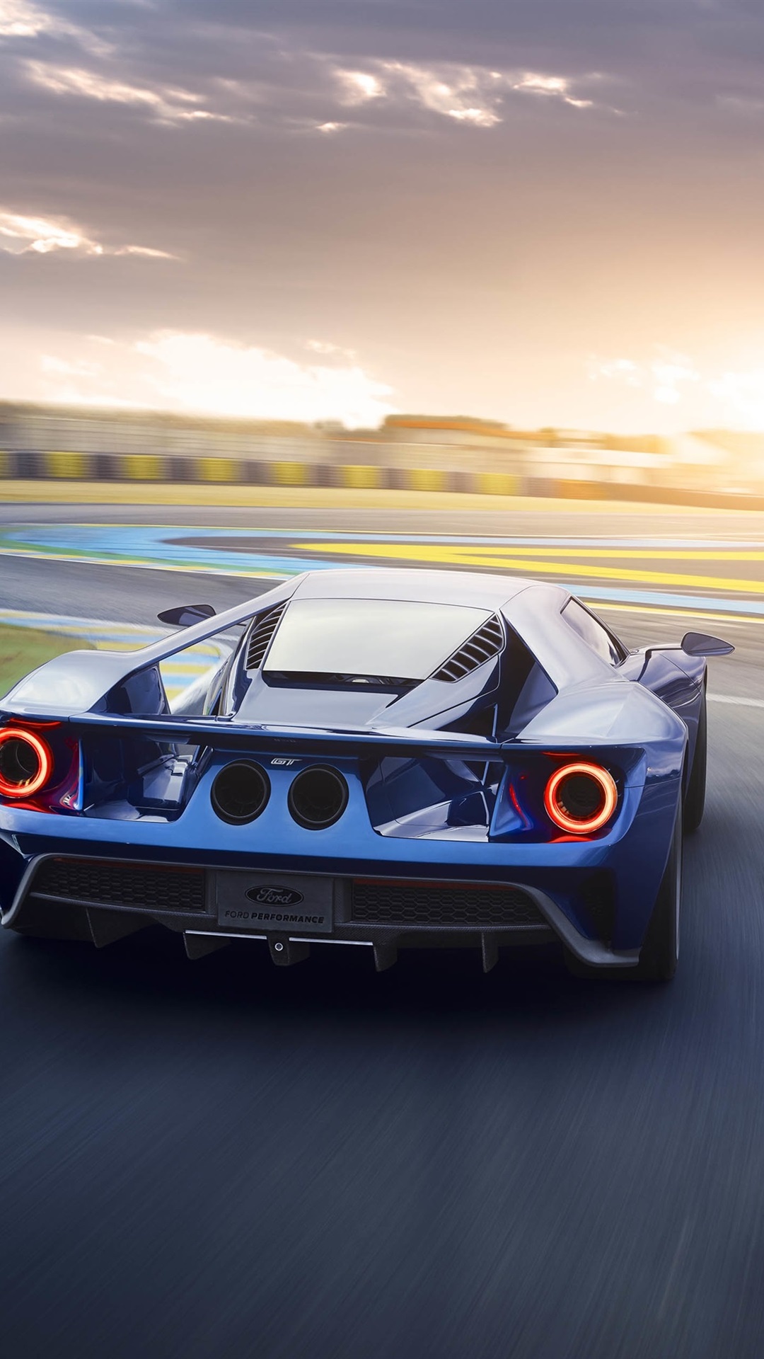 Iphone Wallpaper Ford Gt Ii Blue Supercar Back View - Car Wallpapers 2018 Full Hd - HD Wallpaper 