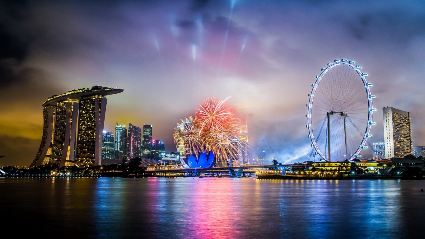 Marina Bay Sands Fireworks Wallpaper Hd - Marina Bay Sand Hd - HD Wallpaper 