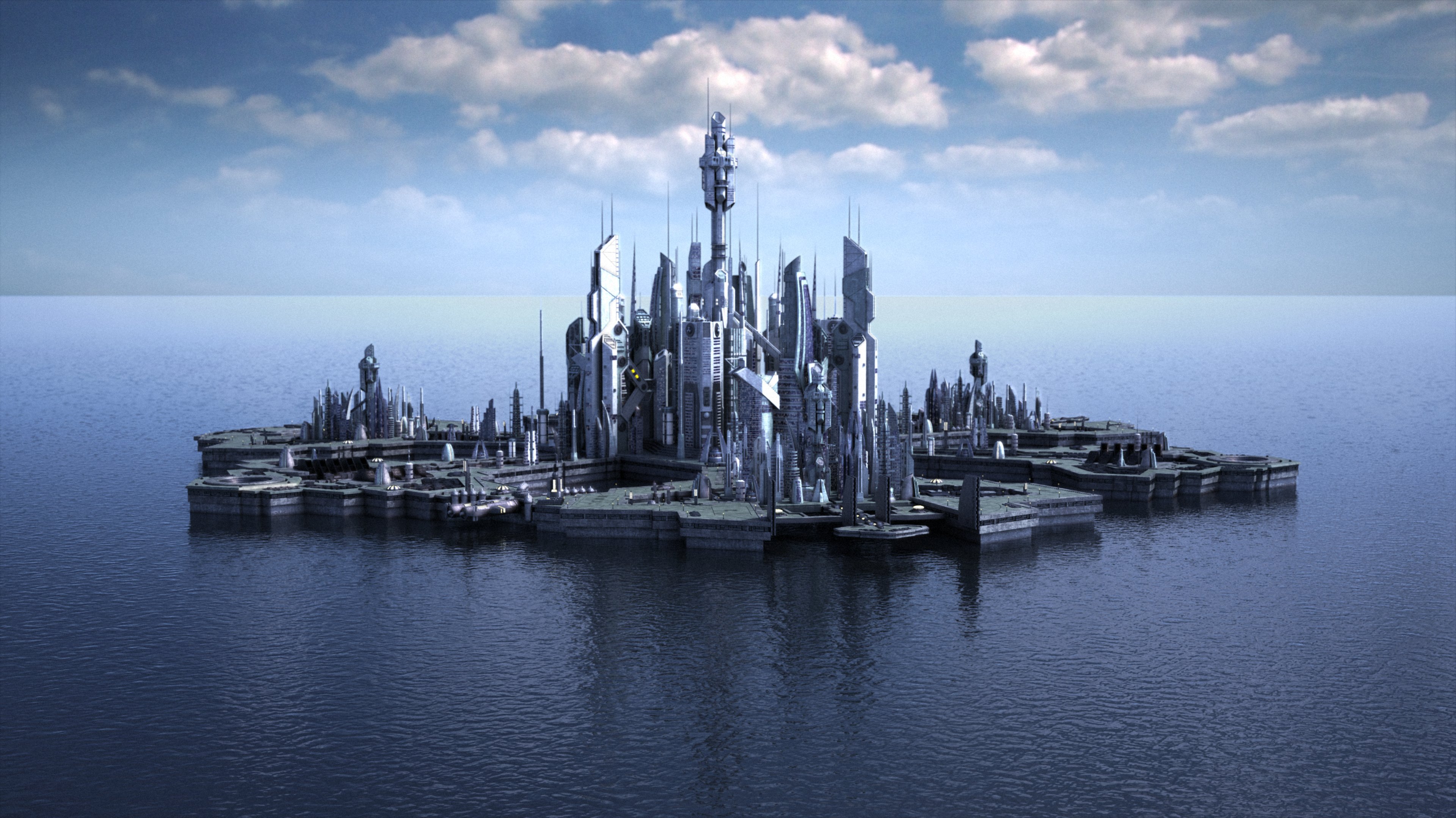 Stargate Atlantis City - HD Wallpaper 
